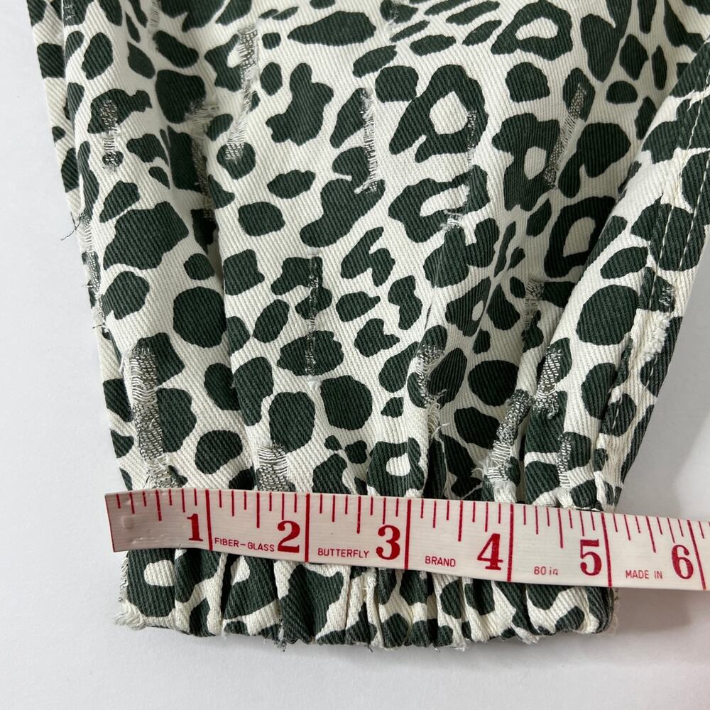 POL Leopard Patchwork Pants Crochet Lace Boho Cot… - image 10